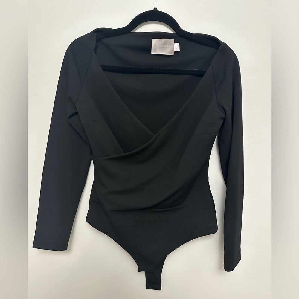 SOLACE London Black Bodysuit Size S